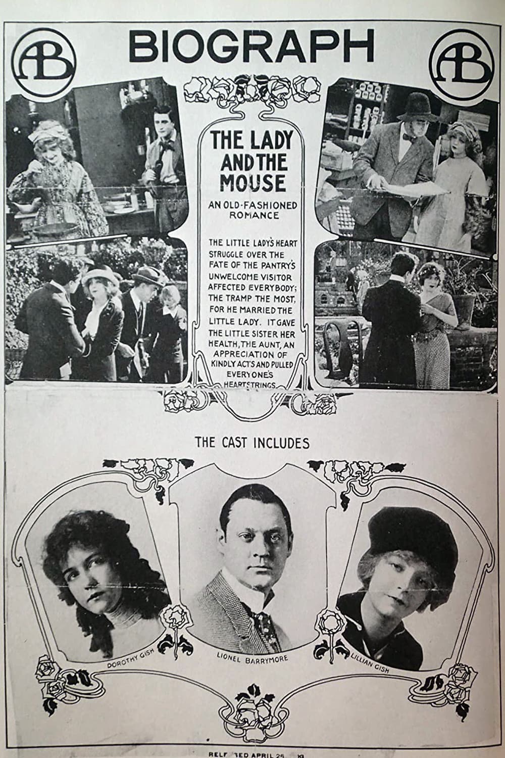 Барышня и мышка (1913) постер