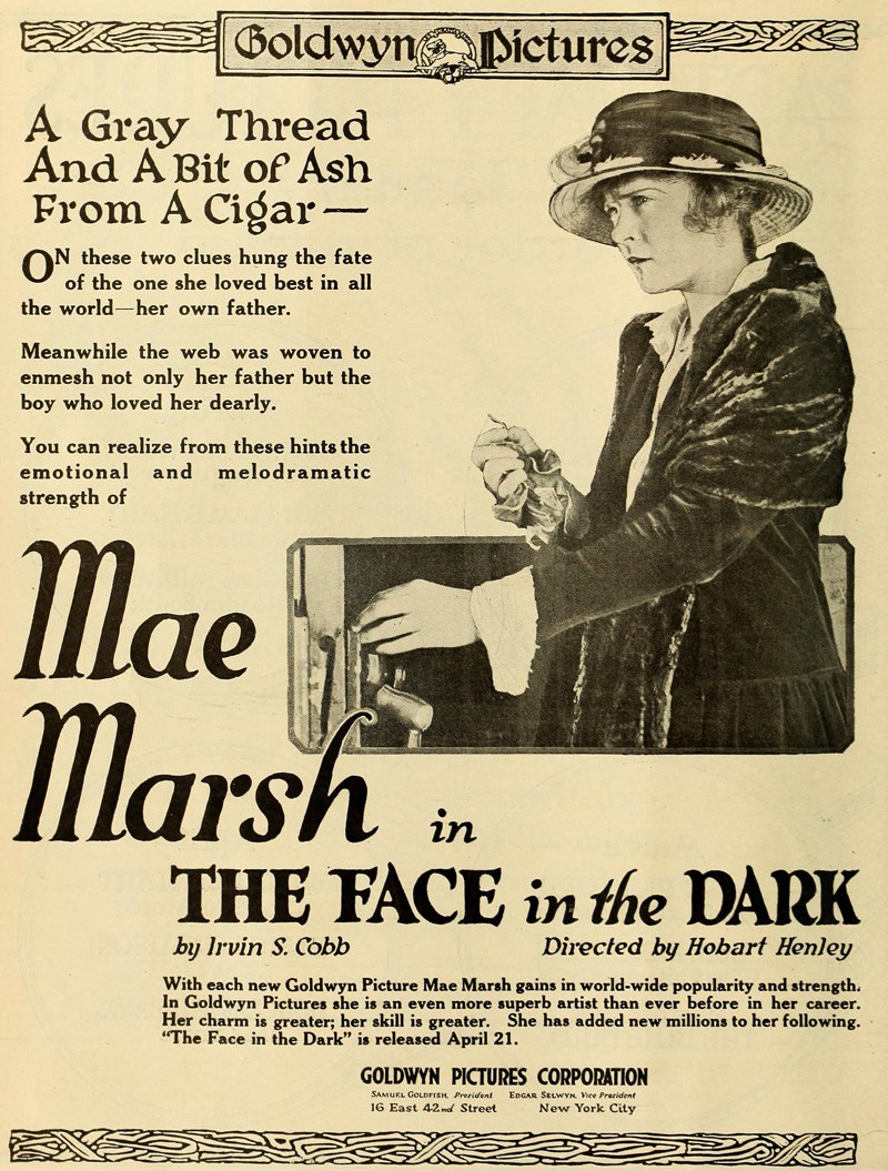 Лицо во тьме (1918) постер