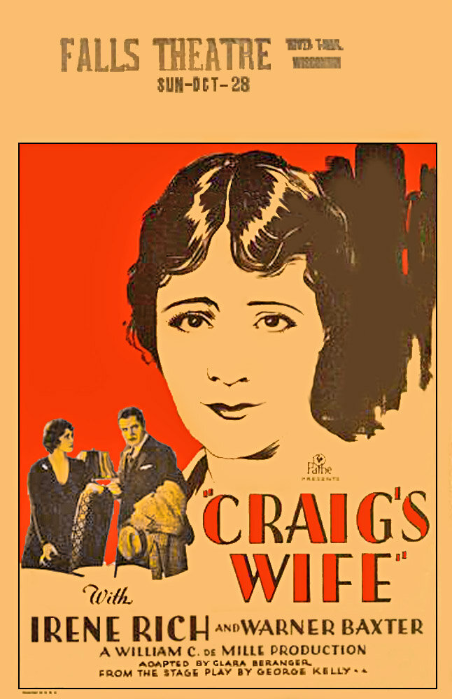 Craig's Wife (1928) постер